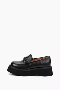 Лоферы кожаные с пряжкой Abricot