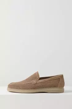 Лоферы замшевые с перфорацией Ever be