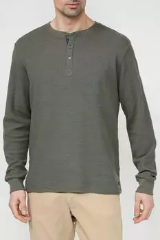 Лонгслив хлопковый на пуговицах Blend