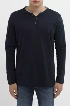 Лонгслив хлопковый на пуговицах LERROS