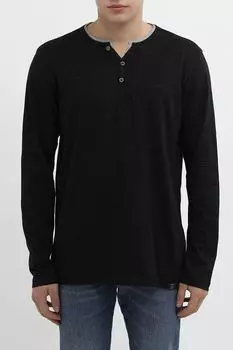 Лонгслив хлопковый на пуговицах LERROS