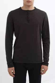 Лонгслив хлопковый на пуговицах Superdry