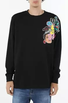 Лонгслив хлопковый принтом HUGO