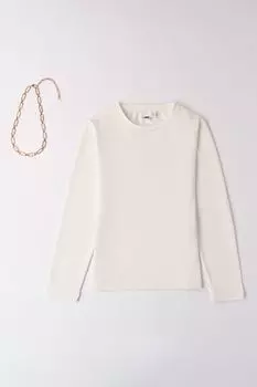 Лонгслив хлопковый с цепочкой IDO