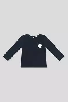 Лонгслив хлопковый с цветком Fagottino