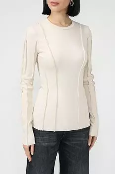 Лонгслив хлопковый с декоративными швами BELUCCI