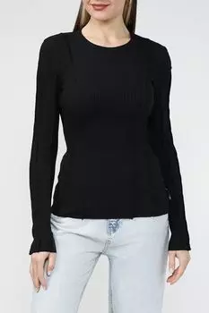 Лонгслив хлопковый с декоративными швами BELUCCI