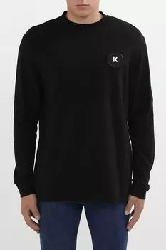 Лонгслив хлопковый с логотипом Karl Lagerfeld