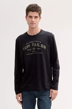 Лонгслив хлопковый с логотипом TOM TAILOR