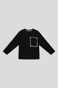 Лонгслив хлопковый с принтом Benetton