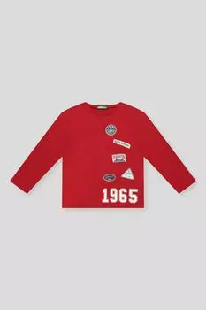 Лонгслив хлопковый с принтом Benetton