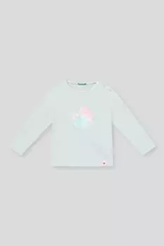 Лонгслив хлопковый с принтом Benetton