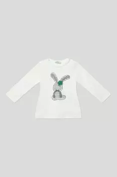 Лонгслив хлопковый с принтом Choupette