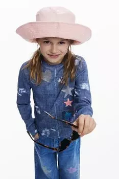 Лонгслив хлопковый с принтом Desigual