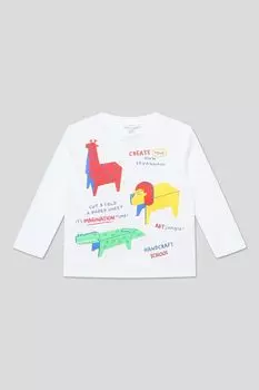 Лонгслив хлопковый с принтом Fagottino