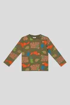 Лонгслив хлопковый с принтом Fagottino