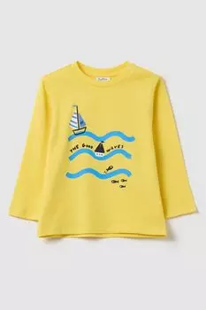 Лонгслив хлопковый с принтом Fagottino