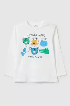 Лонгслив хлопковый с принтом Fagottino