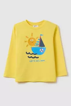 Лонгслив хлопковый с принтом Fagottino