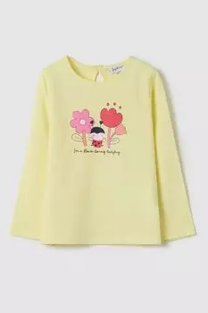 Лонгслив хлопковый с принтом Fagottino