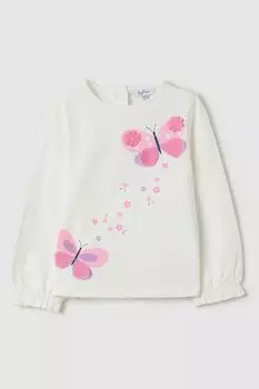 Лонгслив хлопковый с принтом Fagottino