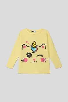 Лонгслив хлопковый с принтом GIOCO