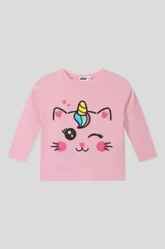 Лонгслив хлопковый с принтом GIOCO