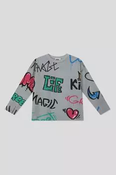 Лонгслив хлопковый с принтом GIOCO