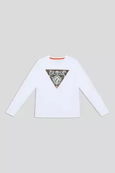 Лонгслив хлопковый с принтом Guess
