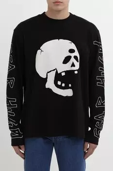 Лонгслив хлопковый с принтом HUGO