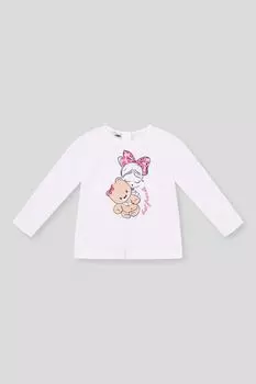 Лонгслив хлопковый с принтом IDO