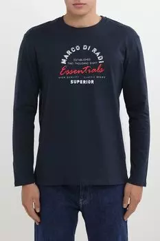 Лонгслив хлопковый с принтом MARCO DI RADI