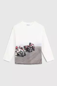 Лонгслив хлопковый с принтом Mayoral