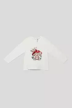 Лонгслив хлопковый с принтом Mayoral