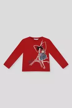 Лонгслив хлопковый с принтом Mayoral