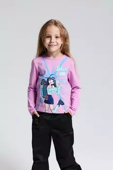 Лонгслив хлопковый с принтом MIMIMODA