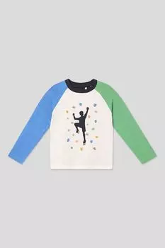 Лонгслив хлопковый с принтом Minymo