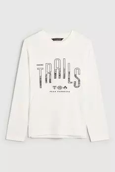 Лонгслив хлопковый с принтом Nukutavake