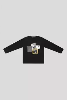 Лонгслив хлопковый с принтом Nukutavake