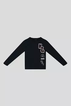 Лонгслив хлопковый с принтом Nukutavake