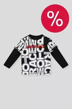 Лонгслив хлопковый с принтом OVS