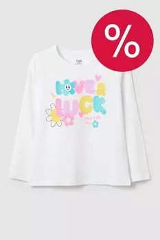 Лонгслив хлопковый с принтом OVS