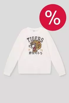 Лонгслив хлопковый с принтом OVS