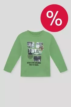 Лонгслив хлопковый с принтом OVS