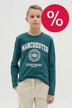 Лонгслив хлопковый с принтом OVS