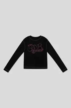 Лонгслив хлопковый с принтом OVS