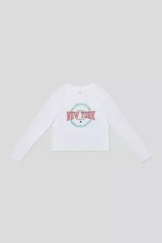 Лонгслив хлопковый с принтом OVS