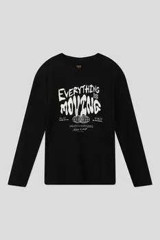 Лонгслив хлопковый с принтом OVS