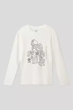 Лонгслив хлопковый с принтом OVS