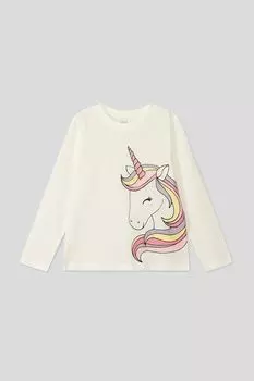 Лонгслив хлопковый с принтом OVS